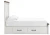 Ashley Furniture B4615B12 Ashley Furniture B4615B12 Savonport - Queen Panel Bed With Under Bed Storage Unit - White / Brown