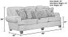 Jackson Furniture Industries 444703-2913/18-2914/48 Freemont - Sofa - Pewter