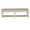 Liberty Furniture 824-BR47 Heartland - Bed Bench - Antique White / Tobacco Tops