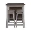 Liberty Furniture 942TT-CD-5CTS Liberty Furniture 942TT-CD-5CTS Brook Creek - 5 Piece Counter Set - White / Wood Tone Tops