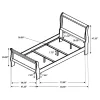 CoasterEveryday 202411T-S5 Louis Philippe - 5 Piece Twin Bedroom Set - Cappuccino