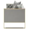 CoasterElevations 509112 Eastbrook - Velvet Upholstered Tufted Loveseat - Gray