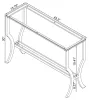 CoasterEssence 720339 Saide - Rectangular Glass Top Entryway Console Table - Chrome