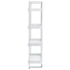 CoasterEssence 803402 Ember - 4-Shelf Bookshelf White High - Gloss And Chrome