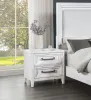 CoasterEveryday 224842 Marielle - 2-Drawer Nightstand Bedside Table - Distressed White