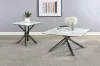Coaster Fine Furniture 708138-S2 Carvell - 2 Piece Square Coffee And End Table Set - Mirage White