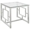 Coaster Fine Furniture 703738-S3 Merced - 3 Piece Rectangular Coffee And End Table Set - Nickel