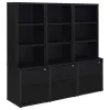Coaster Fine Furniture 802703-S3 Westpark - 3 Piece Wall Unit Bookcase Set With USB - Black