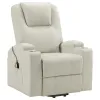 Coaster Fine Furniture 609477P Armstrong - Upholstered Power Lift Massage Recliner - Ivory