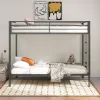 Coaster Fine Furniture 460361BLK Alevera - Metal Twin Over Twin Bunk Bed With Ladder - Black