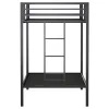 Coaster Fine Furniture 460361BLK Alevera - Metal Twin Over Twin Bunk Bed With Ladder - Black
