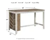 Ashley Furniture D394-32 Skempton - Rectangular Counter Table With Storage - White