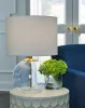 Ashley Furniture L430744 Samder - Glass Table Lamp  - White