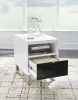 Ashley Furniture T756-7 Gardoni - Chair Side End Table - White / Black