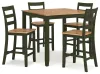 Ashley Furniture D401-223 Ashley Furniture D401-223 Gesthaven - Dining Room Counter Table Set (Set of 5) - Natural / Green