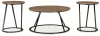 Ashley Furniture T152-13 Cassbryn - Occasional Table Set (Set of 3) - Brown / Black