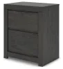 Ashley Furniture PCB3370-92 Fraluna - Two Drawer Night Stand - Charcoal