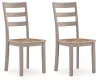 Ashley Furniture PCD403-01 Harperfeld - Dining Room Side Chair (Set of 2) - Natural / Gray