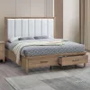 New Classic 00-B2123S-100 Anika - Storage 6/6 Eastern King Bed Only - White / Natural