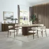 ACME DN07001 Clayten - Arm Chair (Set of 2) - Brown Oak