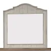 Liberty Furniture 652-BR51 Farmhouse Reimagined - Mirror - Antique White / Chestnut Tops