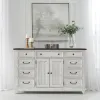 Liberty Furniture 237-BR31 River Place - 2 Door 9 Drawer Dresser - Riverstone White & Tobacco