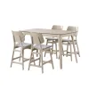 New Classic 45-1651W-C4CT New Classic 45-1651W-C4CT Oscar - Counter Table & 4 Chairs - White Ash