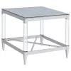 Coaster Fine Furniture 709728-S3 Lindley - 3 Piece Square Coffee And End Table Set - Chrome