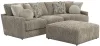Jackson Furniture Industries 3145/63/96/28-28 Jackson Furniture Industries 3145/63/96/28-28 Turner - 2 Piece Sofa Cuddler With Right Side Facing Cuddler And Cocktail Ottoman - Mushroom