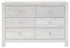 Ashley Furniture B181-31 Paxberry - Six Drawer Dresser - Medallion Drawer Pulls - Whitewash