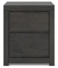 Ashley Furniture PCB3370-92 Fraluna - Two Drawer Night Stand - Charcoal