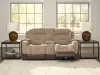Ashley Furniture PC8350418 Ashley Furniture PC8350418 Mixed Motion - Power Reclining Loveseat With Console / Adjustable Headrest - Brownstone