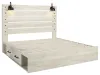 Ashley Furniture B192B19 Ashley Furniture B192B19 Cambeck - King Panel Bed With Side Storage Drawers - Whitewash