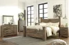 Ashley Furniture B446B45 Trinell - King Poster Bed - Brown