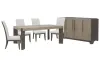 Pulaski Furniture P402240-KIT6 Pulaski Furniture P402240-KIT6 Anderson Park - Leg Dining Table With 4 Upholstered Side Chairs And Sideboard - Moose Trail / Frontier Brown