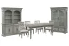 Pulaski Furniture P091240-KIT32 Pulaski Furniture P091240-KIT32 Madison Ridge - Extendable Leg Dining Table With 2 Side Chairs, 2 Host Chairs, Server, Hutch And China - Bluff Gray