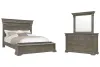 Pulaski Furniture P413-BR-K4-KIT3 Pulaski Furniture P413-BR-K4-KIT3 Madison Ridge - King Storage Bed And Drawer Dresser With Mirror - Natural Bark