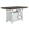 Liberty Furniture 139WH-GT3660 Farmhouse - Gathering Table - Two Tone White / Wood Tone