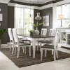 Liberty Furniture 417-DR-7RLS Liberty Furniture 417-DR-7RLS Allyson Park - 7 Piece Rectangular Table Set - Wirebrushed White / Charcoal