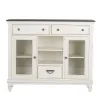 Liberty Furniture 417-CB5444 Allyson Park - Buffet - Wirebrushed White / Charcoal