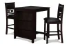 New Classic D1701-32S-EBY New Classic D1701-32S-EBY Gia - Counter Table With 2 Chairs & Storage Shelf - Ebony