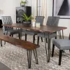 CoasterEssence 193861 Neve - Live Edge Dining Table - Gray Sheesham