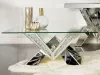 CoasterElevations 723448 Taffeta - Glass Top Mirrored Acrylic Coffee Table - Silver