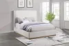 Coaster Fine Furniture 302053KE Knox - Upholstered Eastern King Platform Bed - Cream