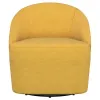 Coaster Fine Furniture 903076 Leon - Upholstered Barrel Accent Swivel Chair - Mustard Yellow