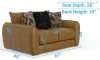 Jackson Furniture Industries 240602-1273/16-3073/16 Corvara - Top Grain Italian Leather Match Loveseat - Caramel