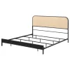 Coaster Fine Furniture 360351KE Amherst - Radio Weave Rattan Metal Eastern King Bed - Black