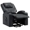 Coaster Fine Furniture 609475P Armstrong - Upholstered Power Lift Massage Recliner - Black