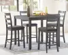 Ashley Furniture D383-223 Bridson - Square Counter TBL Set (Set of 5) - Gray