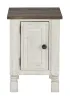 Ashley Furniture T994-7 Havalance - Chair Side End Table - White / Gray